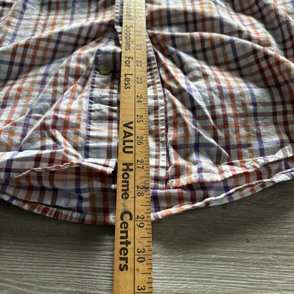 Orvis Button down collar casual shirt Blue,Brown, Orange Pattern Size L - Picture 8 of 9